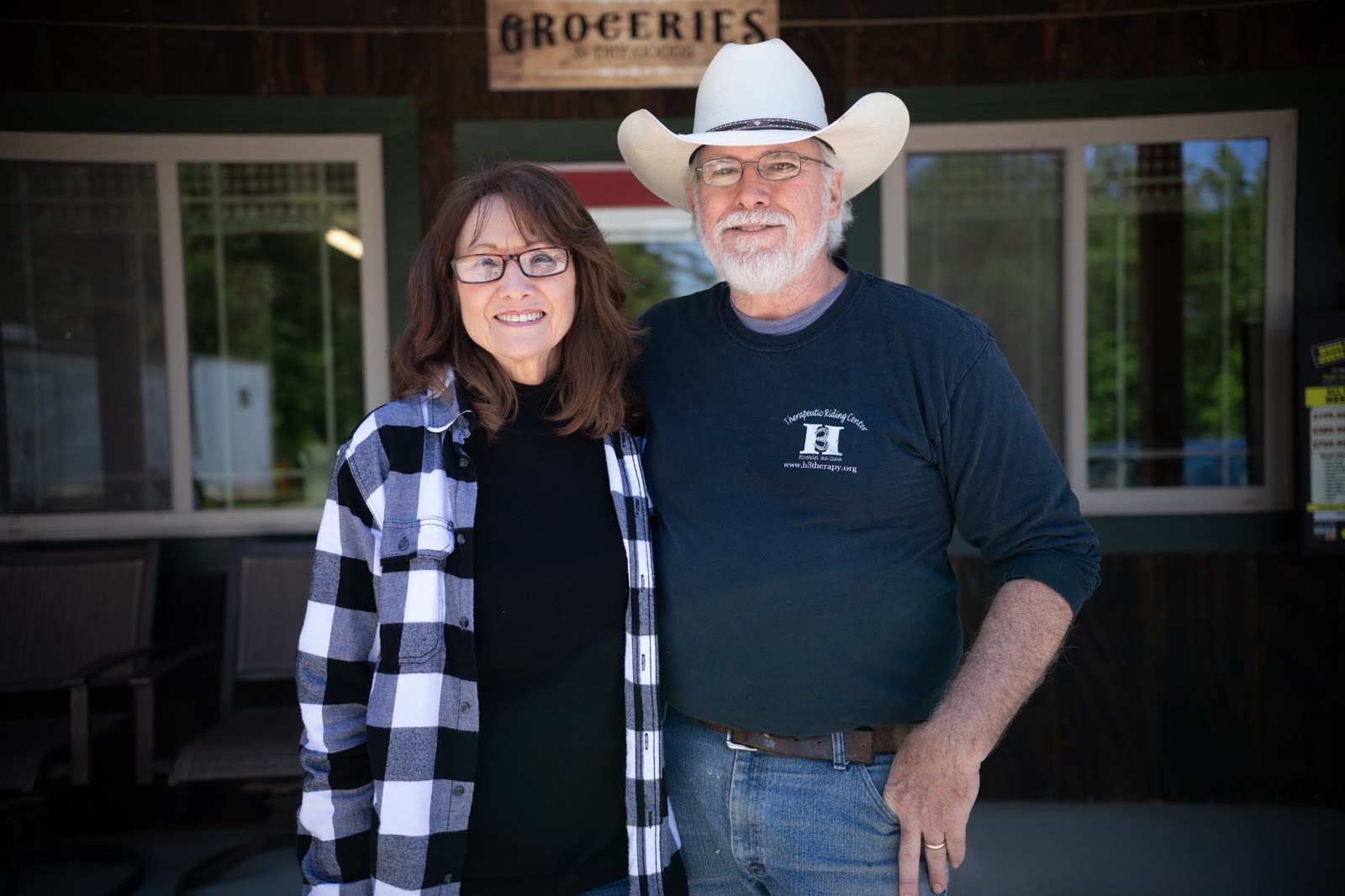 Ivan and Wanda Minks at the ranch store